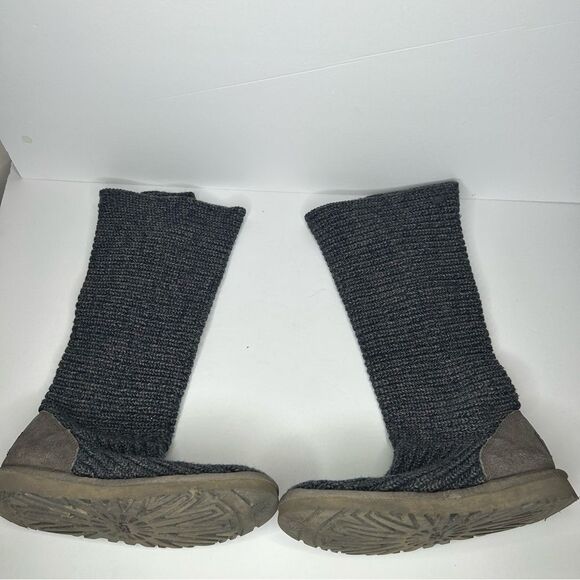 UGG Australia Gray Knit fold over tall Boots - Picture 5 of 9